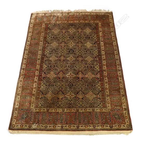 A superb old Qum hand knotted carpet