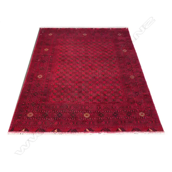 A large Turkman hand knotted carpet