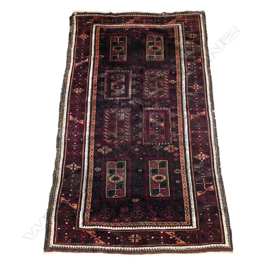 An antique Turkoman all wool rug