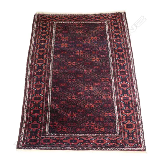 An antique Turkoman all wool rug