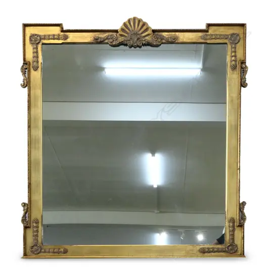 A large antique style mirror