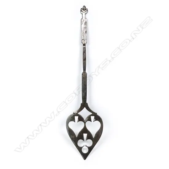 A 19thC French steel galette slice