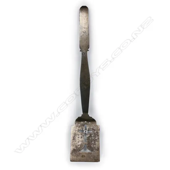 A 19thC French steel galette slice