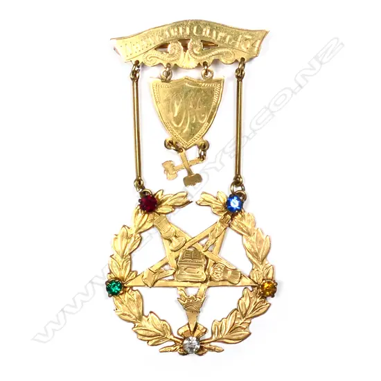 A 9ct gold Lodge medal