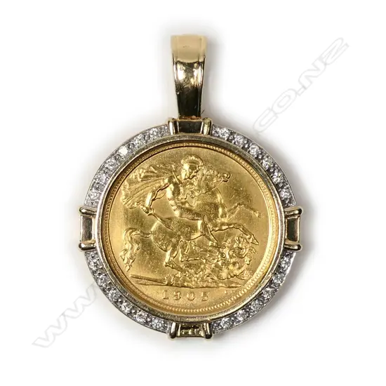 A 1905 gold sovereign