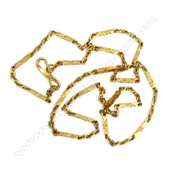 A 22/24ct bright yellow gold neck chain