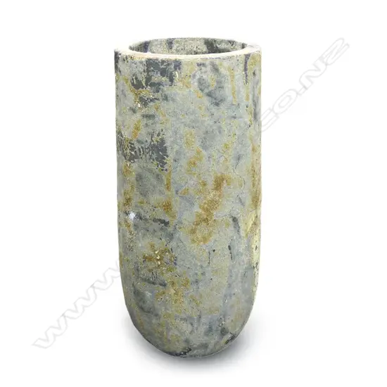 A tall crucible type garden pot