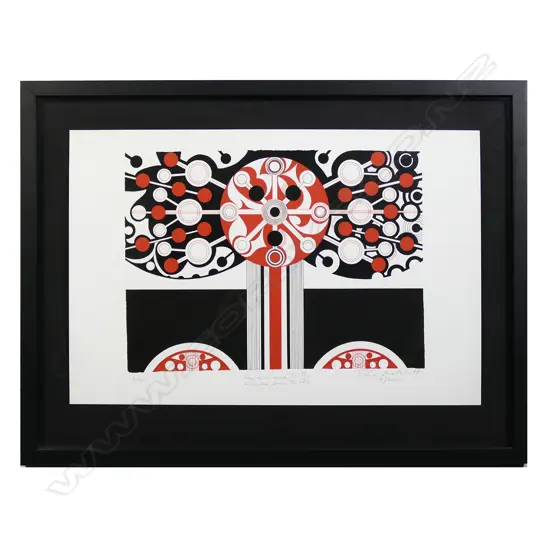 Para Matchitt (b.1933), 'Murara ana te Ao, Kure he ana Te Ao', screenprint 13/50, signed, titled, dated 5/2011. 285 x 400mm (image) on Fabriano Artistico paper.