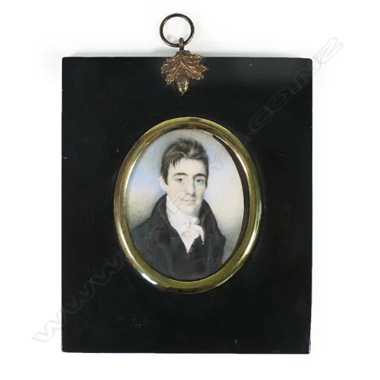 An early 19thC portrait miniature of a gent,