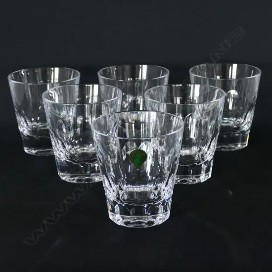 Set of six Waterford crystal whisky glasses