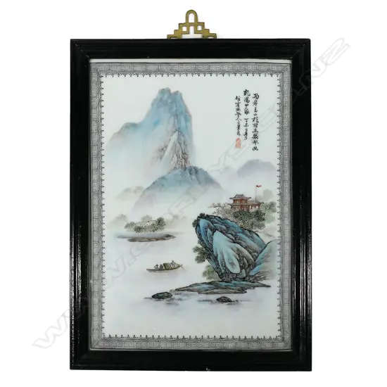 A Chinese porcelain panel,