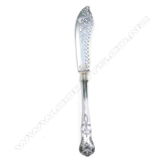 A Victorian silver Queen's pattern butter knife, Exeter 1876 by Josiah Williams