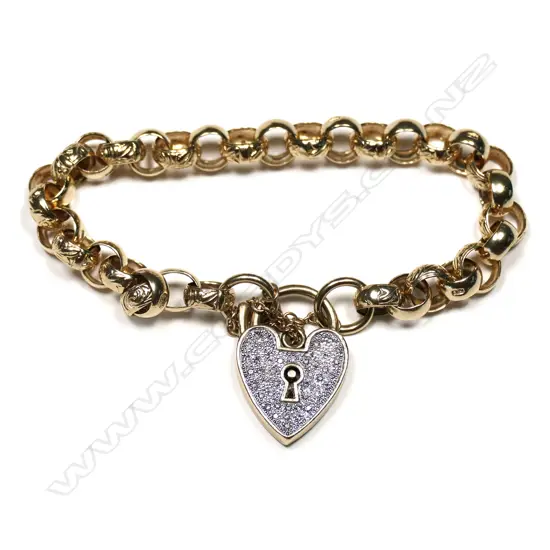 A 9ct gold belcher link bracelet,