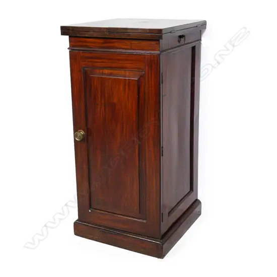 A Victorian tall mahogany side cupboard,