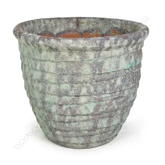 A pair of large garden pots,