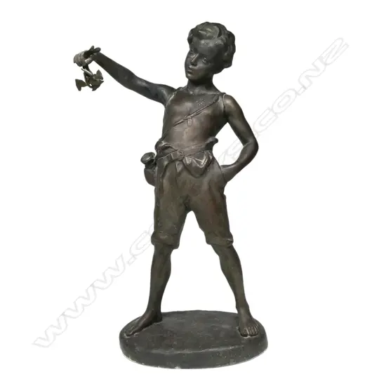 A 19thC spelter figure,