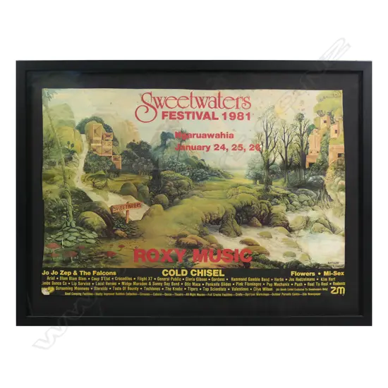 An original 'Sweetwaters Festival 1981' poster,
