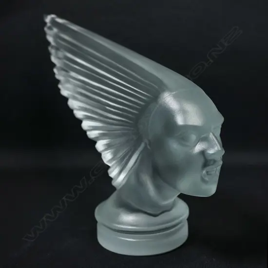 A replica frosted glass mascot 'Spirit of the Wind'