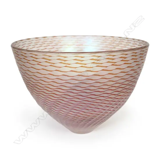 A (Kosta Boda) Bertil Vallien Art Glass iridescent bowl,