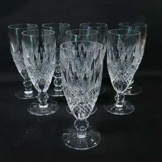 A set of eight Waterford champagne flutes,