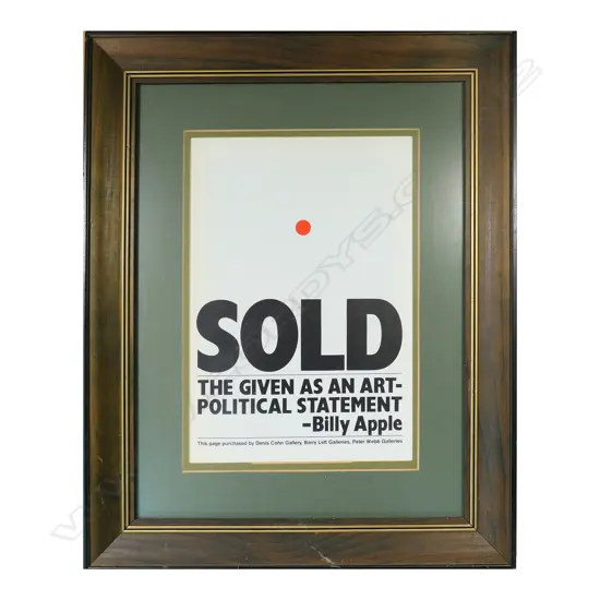 Billy Apple (1935-2021),