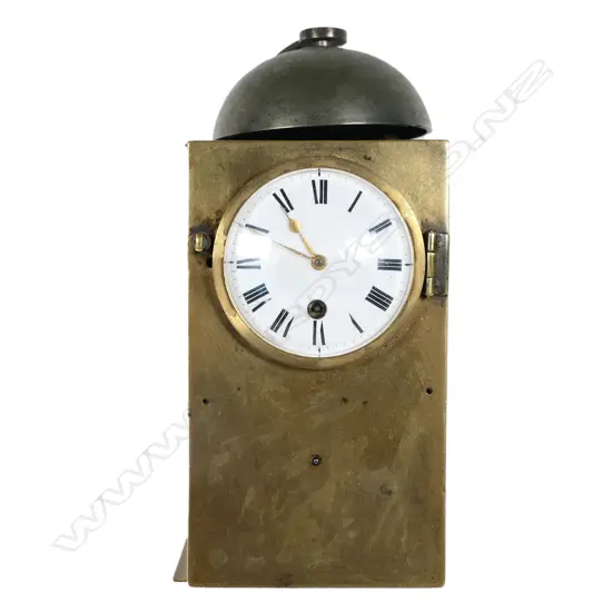 An unusual George III period small portable alarum clock, by R. Fletcher, Chester,