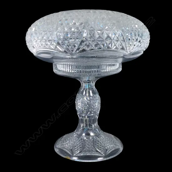 A large and impressive cut crystal table lamp,