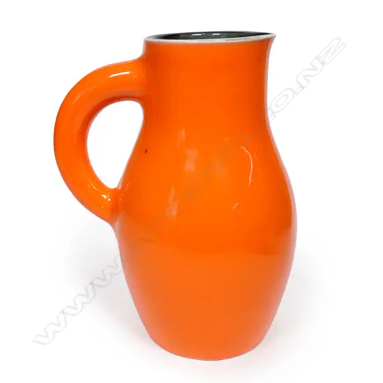 A Georges Jouve (French 1910-1964) rare 1950's orange glazed pitcher,