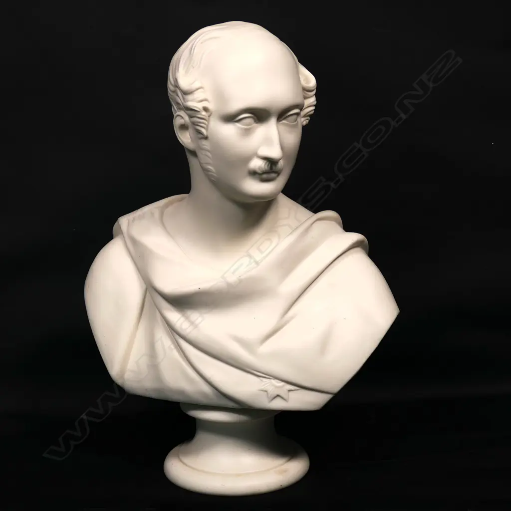 A Victorian Parian ware bust of Prince Albert by W.H Kerr & Co., Worcester, Image 1++