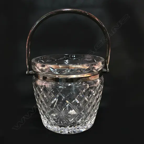 A Waterford crystal ice bucket,