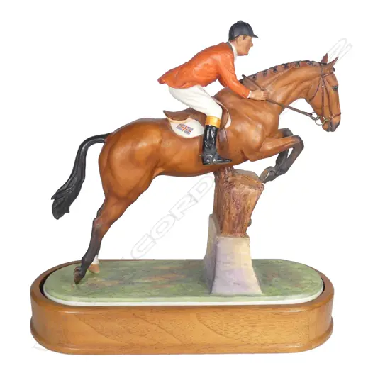 A Royal Worcester equestrian steeplechase study