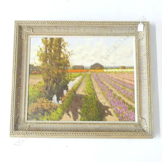 LEO VAN DEN ENDE (1939 - ) 'LISSE' OIL ON CANVAS 390x490mm