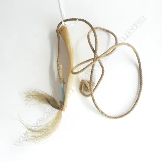 An early 20thC Melanesian mother of pearl backed trolling lure