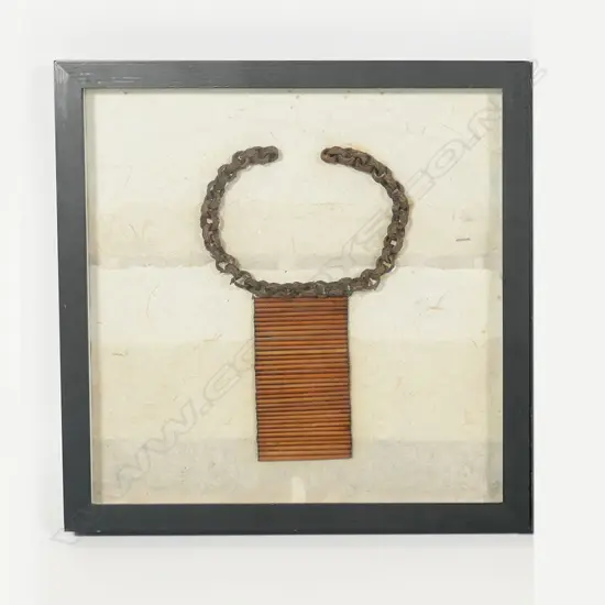 A framed PNG 'Money' necklace,