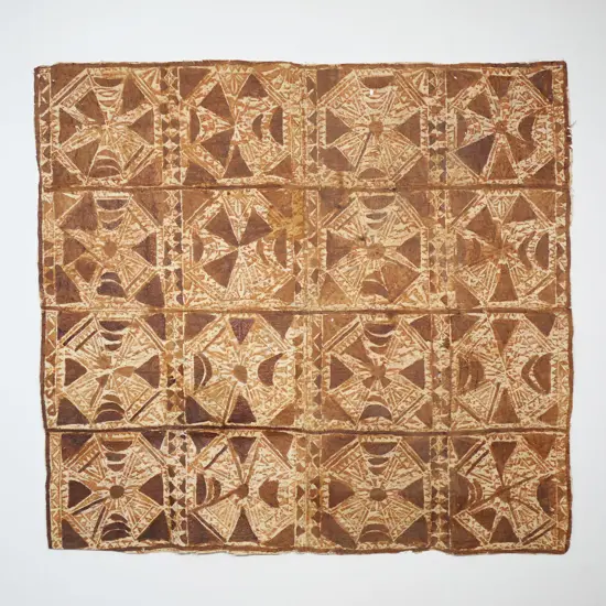 A large Samoan tapa cloth,