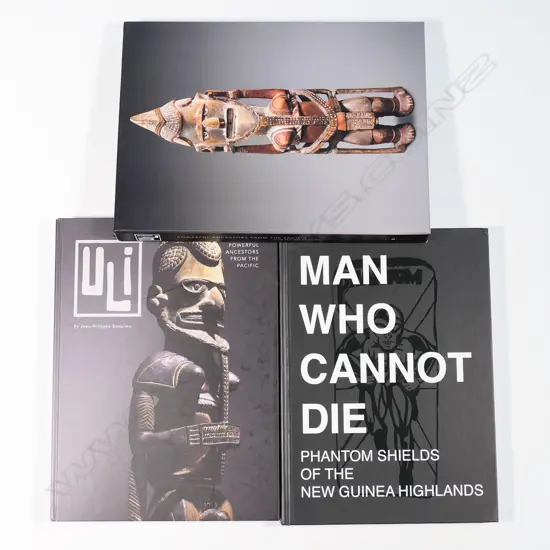 Two books New Ireland Uli and New Guinea shields: (click for details)