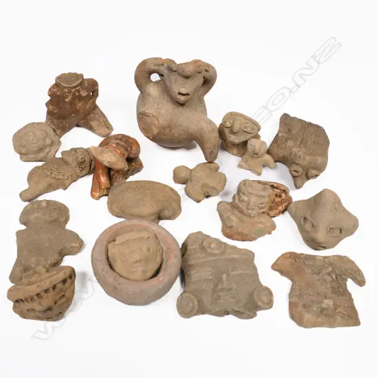 Eighteen Assorted Pre-Columbian Pieces,
