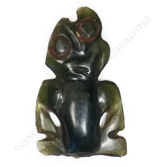 An early Māori pounamu part hei tiki,