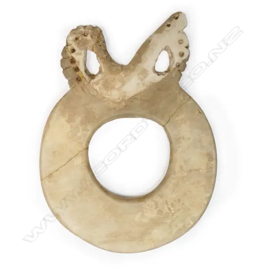 Solomon Island small clam shell barava ring disc. Repaired. Dia.90mm.