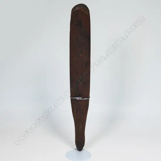 An old Pacific hardwood tapa beater,