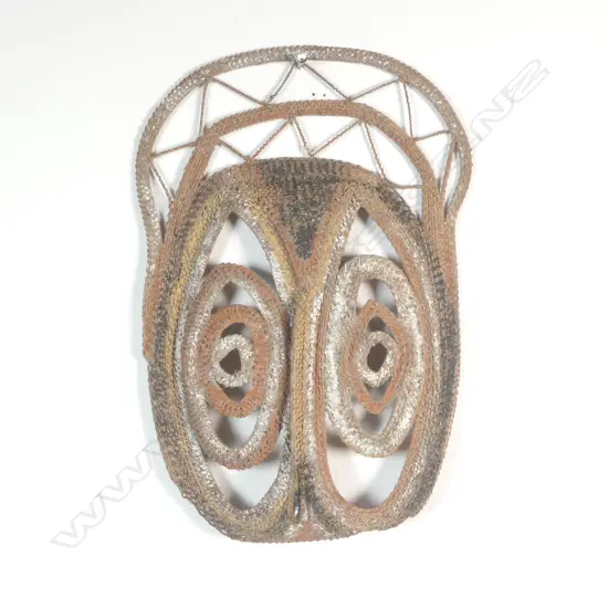A woven Yam mask,