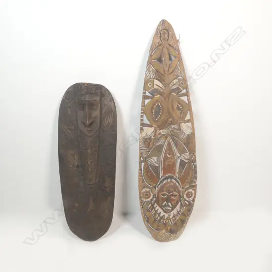 Two carved Papuan boards,