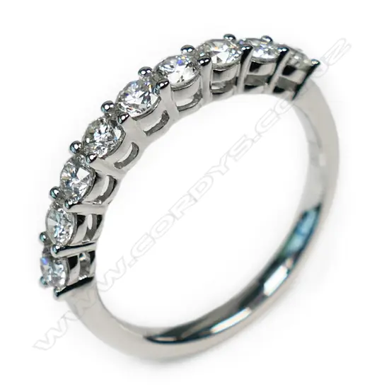 An 18ct white gold and diamond ring,