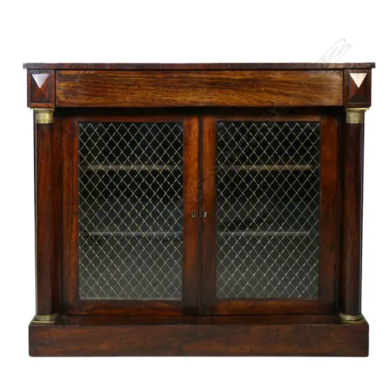 A Regency rosewood side cabinet,