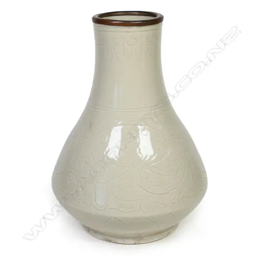 A Chinese pear shape Ding style vase,