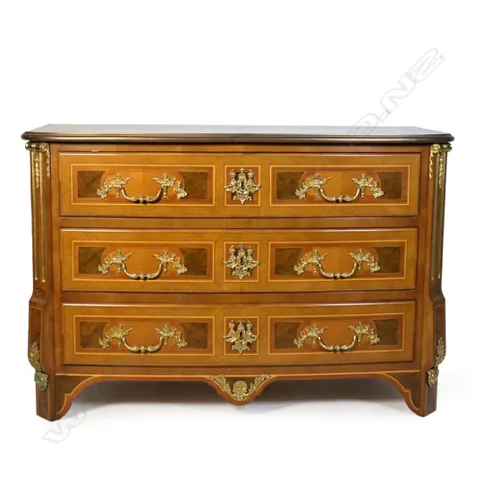 A 18thC reproduction French chest of drawers, ,