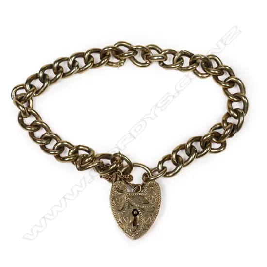 A 9ct curb link bracelet,