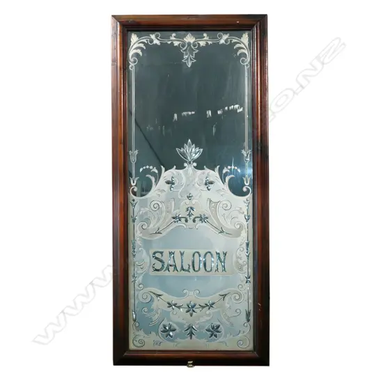 A Victorian pub saloon door mirror,