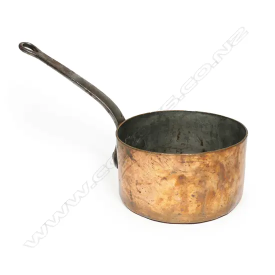 A19thC copper cooking pot,