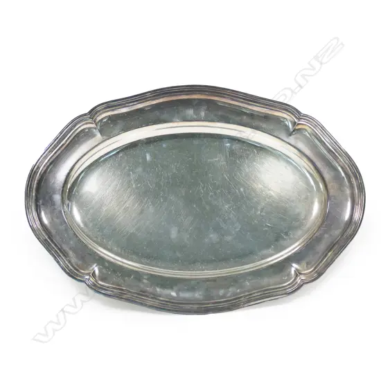 A large German sterling silver ashet,